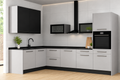 Cocina Completa en L Blanco/Negro
